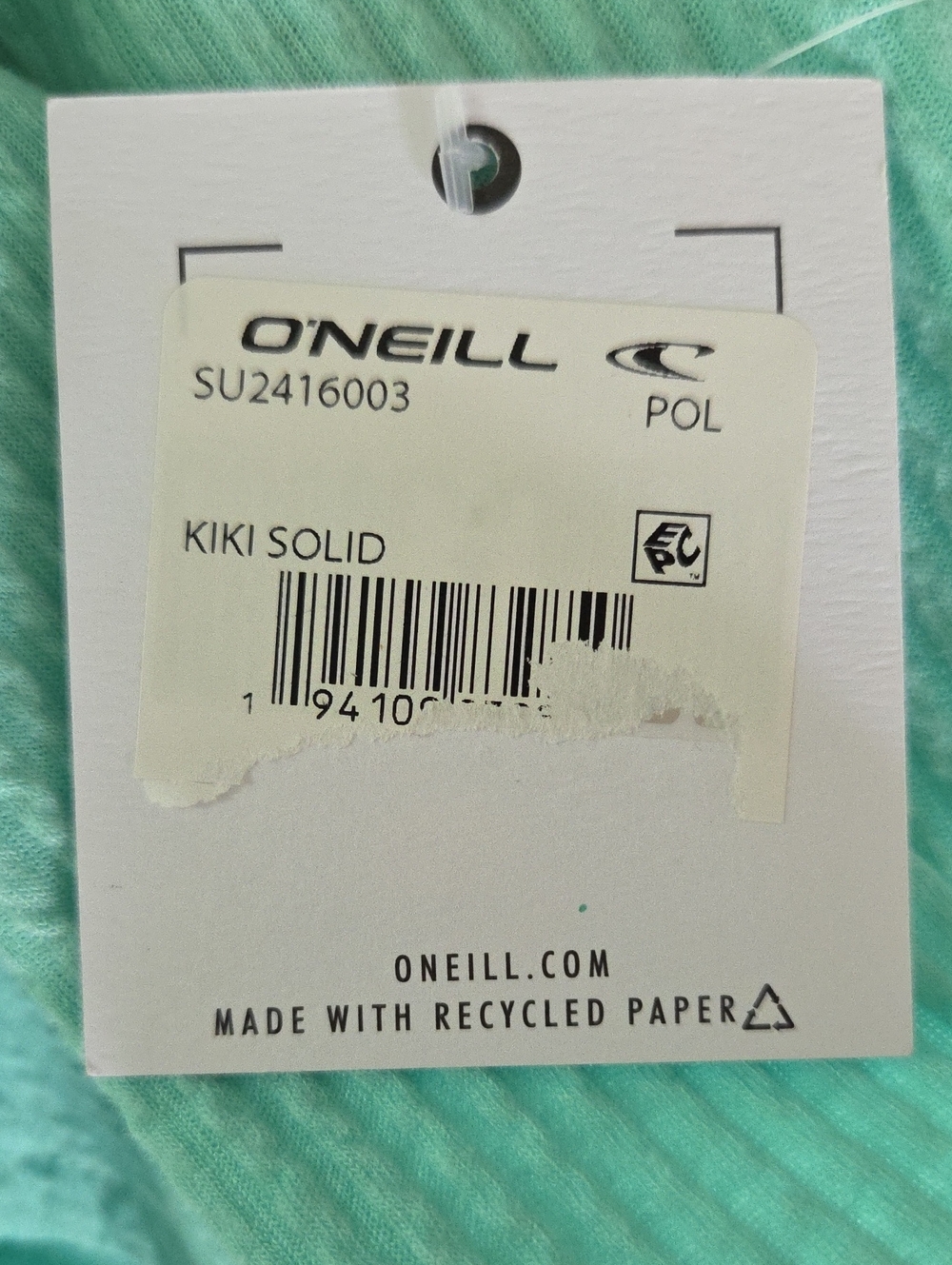 O'Neill Kiki Solid Wrap-Front Spaghetti Strap Dress In Mint Green/Aqua - Picture 7 of 8